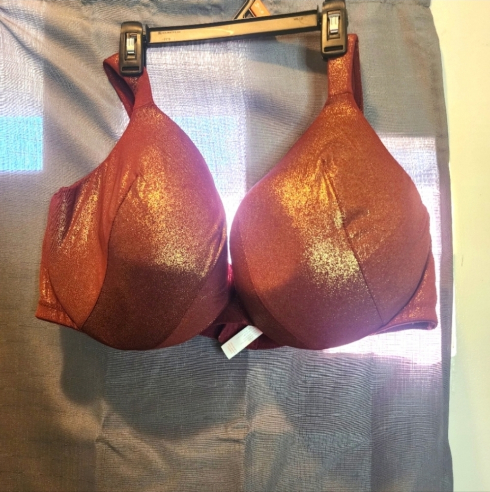 Cacique Fullcoverage Women's Shimmering Burgundy Bra